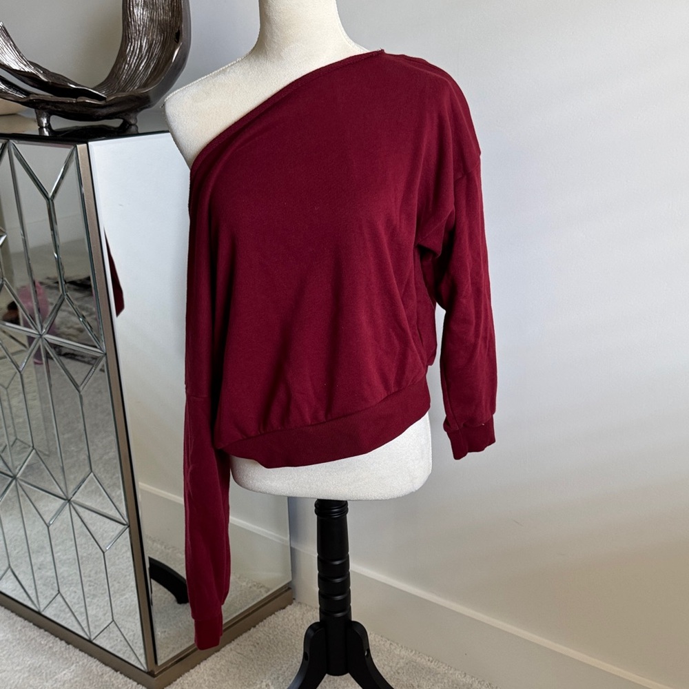 Cotton On Burgundy Off-Shoulder Top